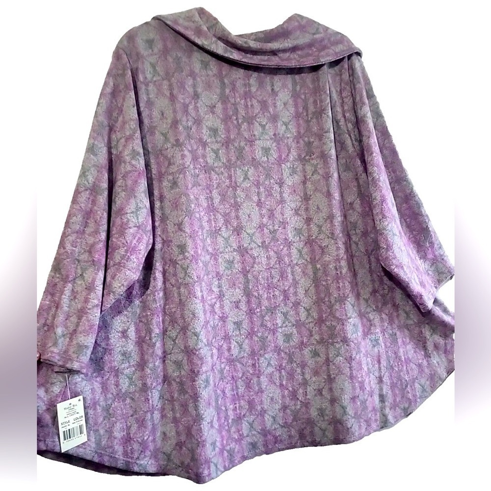 NWT Ruby Rd print cowl neck pull-over. - Picture 3 of 4